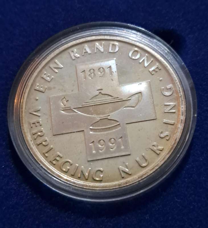 1991 Silver Nursing one rand Proof