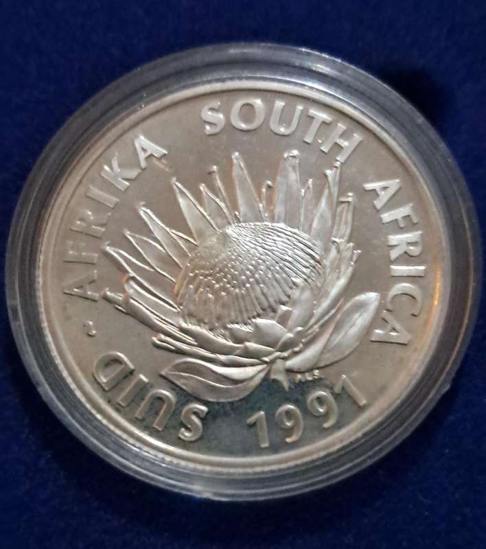 1991 Silver Proof nursing one rand