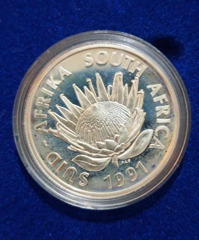 1991 Silver Proof nursing one rand