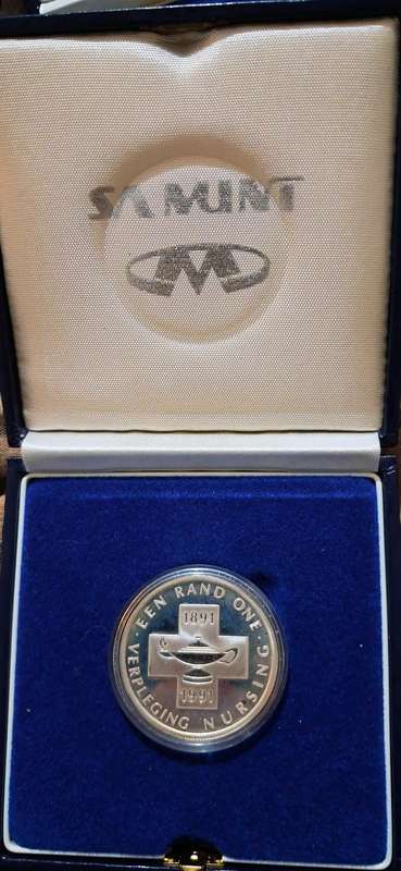 1991 Silver Nursing one rand Proof