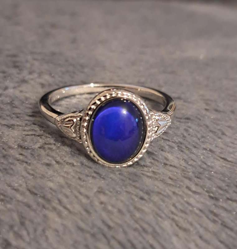 Sterling Silver Color Changing Mood Ring Size 7