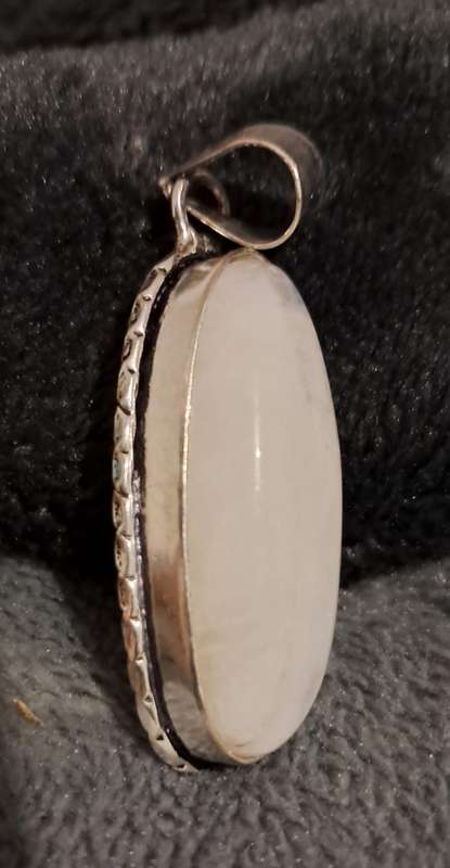 Silver Plated Genuine Moonstone Pendant