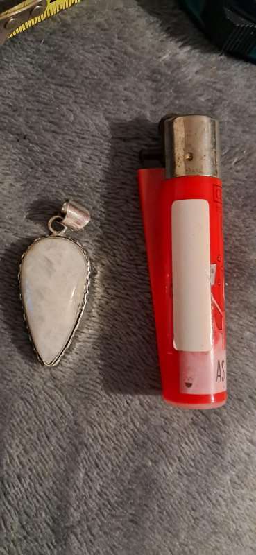 Genuine Moonstone Silver Plated Teardrop Pendant