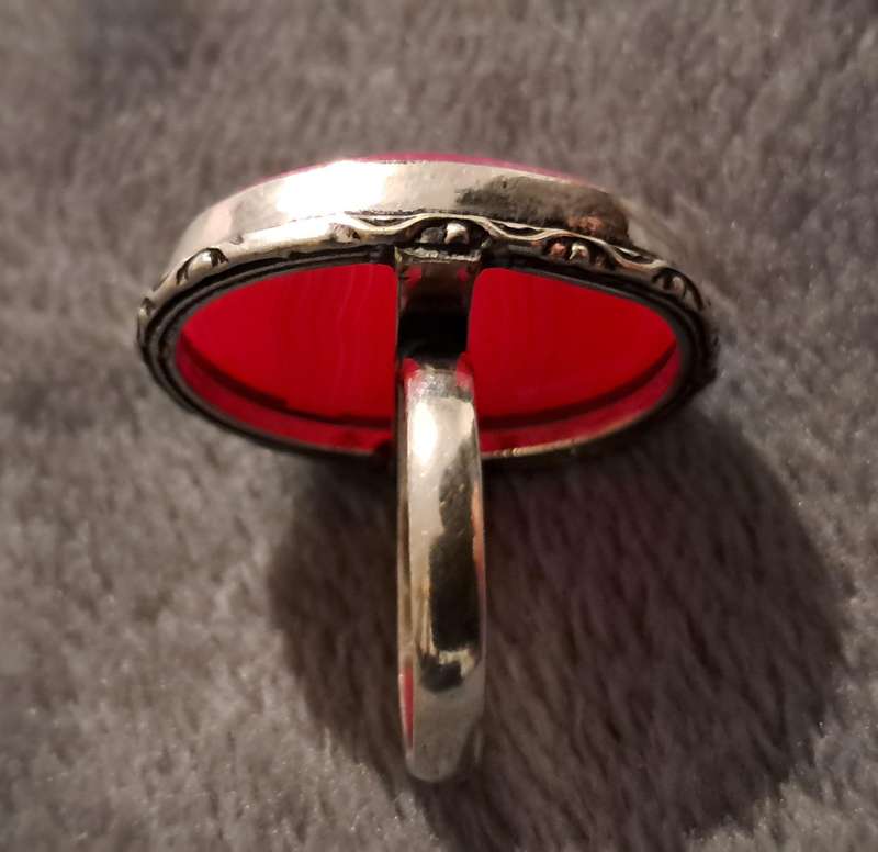Lace Onyx Gemstone Ring Pink
