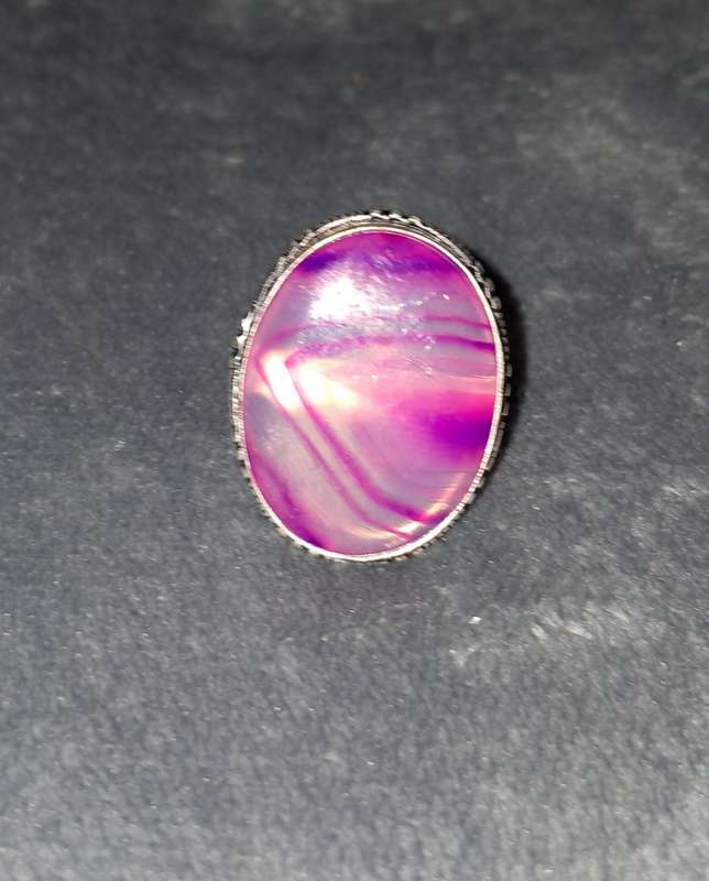 Onyx Gemstone Silver Plated Ring