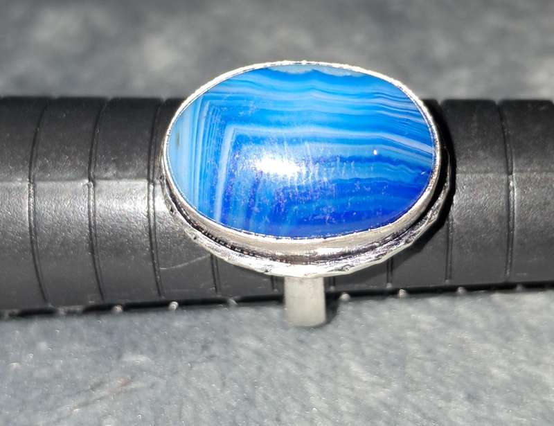 Onyx Ring Silver Plated
