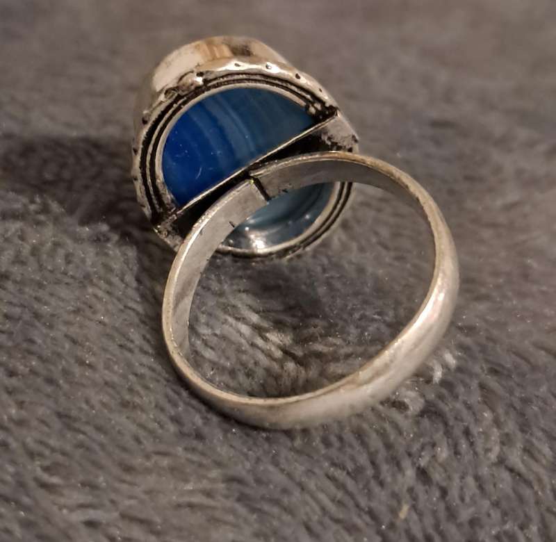 Onyx Ring Silver Plated