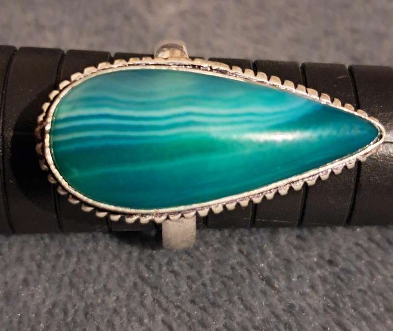Onyx Gemstone Silver Plated Ring