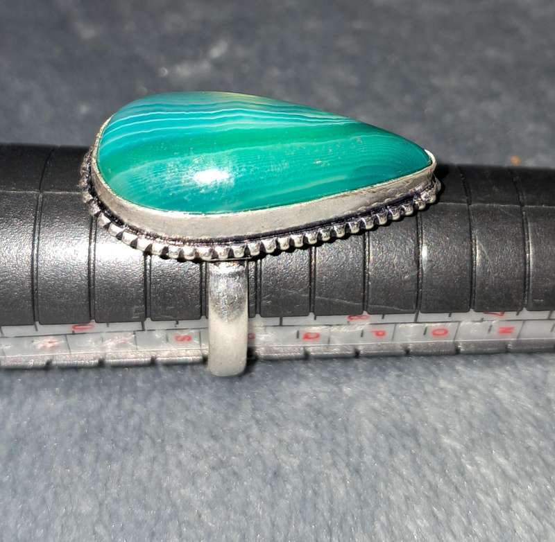 Onyx Gemstone Silver Plated Ring