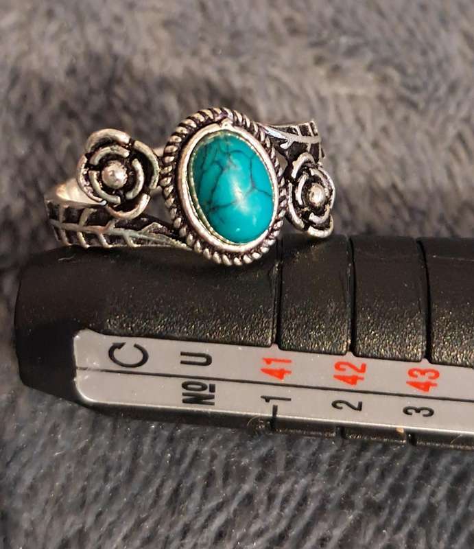 Silver Plated Stone Ring