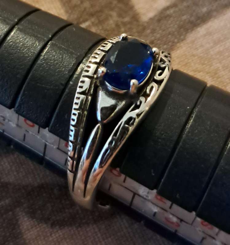 Silver Synthetic Zirconia Adjustable Ring