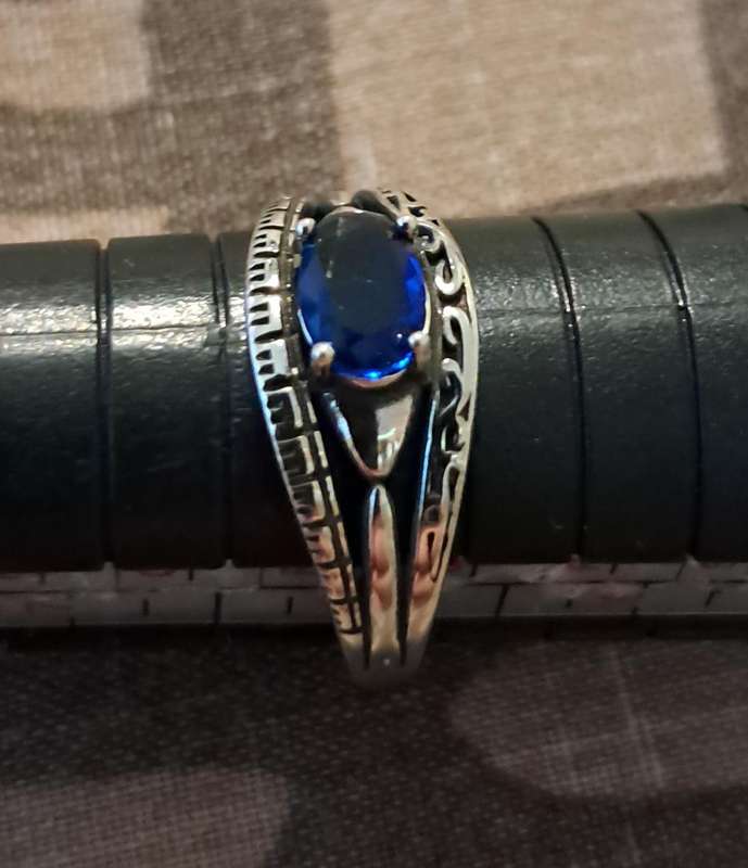 Silver Synthetic Zirconia Adjustable Ring