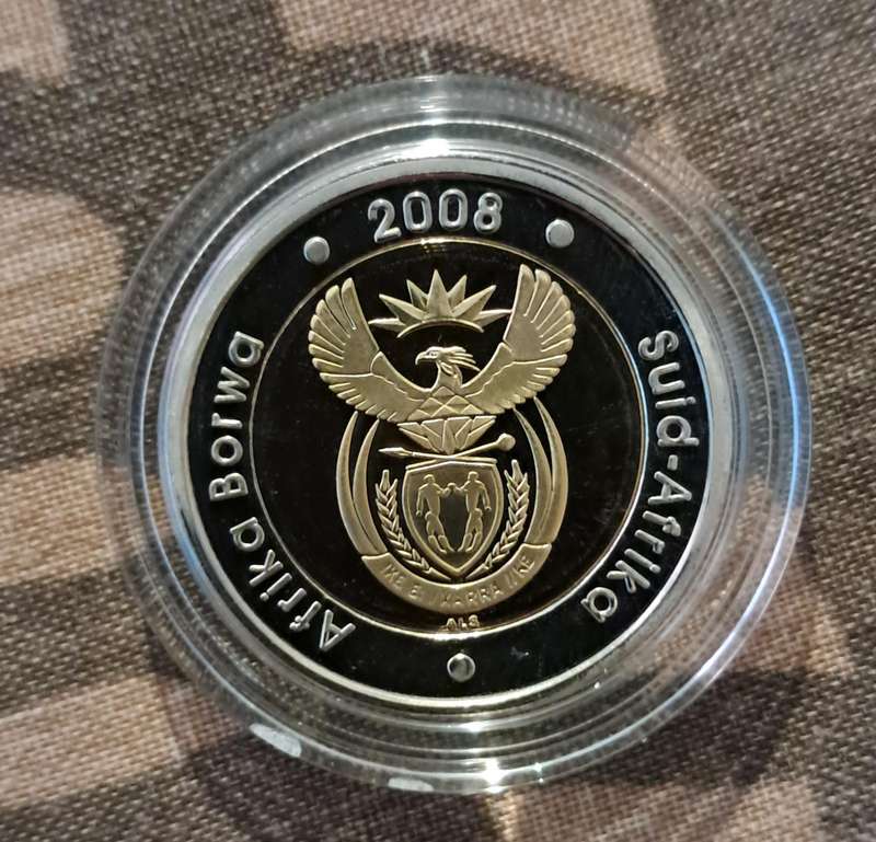 2008 Proof Mandela 90th Birthday 5 Rand Coin