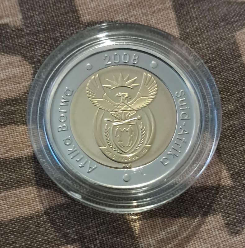 2008 Proof Mandela 90th Birthday 5 Rand Coin