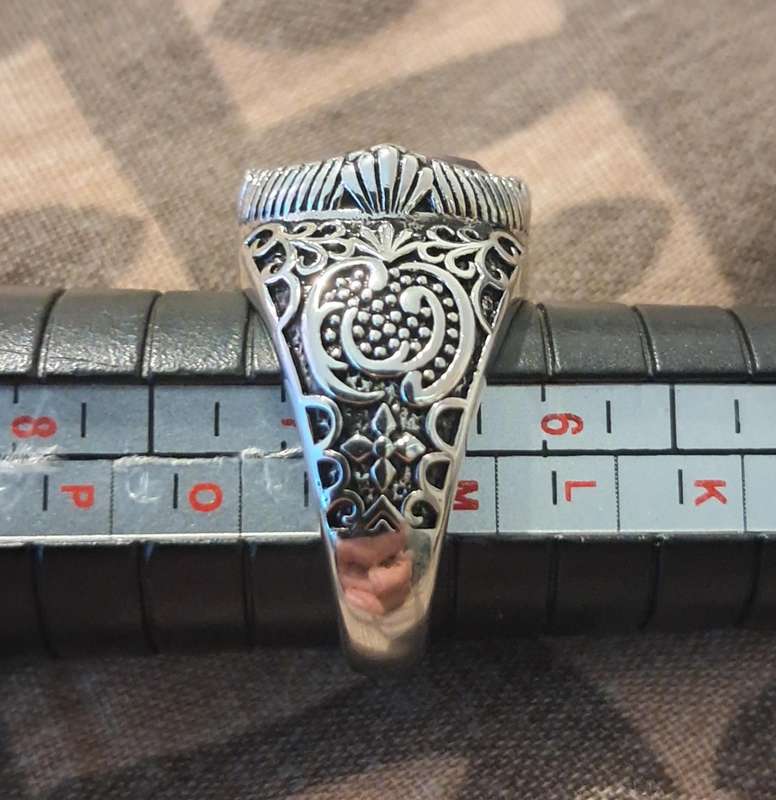 Synthetic Zirconia Silver Plated Ring Size 7