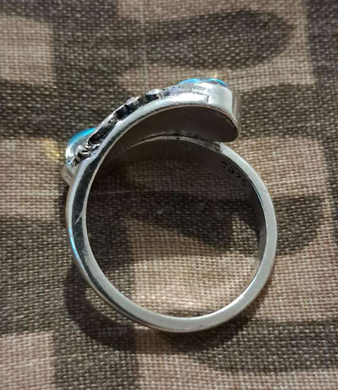 Silver Plated Adjustable Moonstone Ring