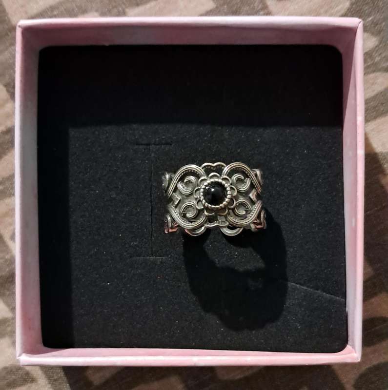 Vintage Style Silver Plated Adjustable Ring