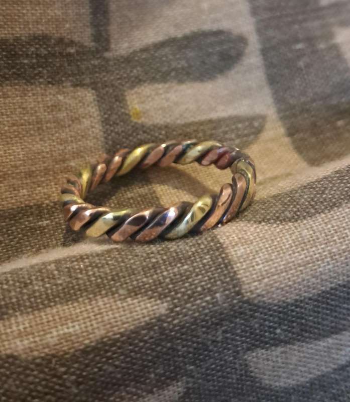 Hand Made Copper and Brass Ring