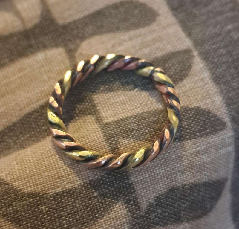 Hand Made Copper and Brass Ring