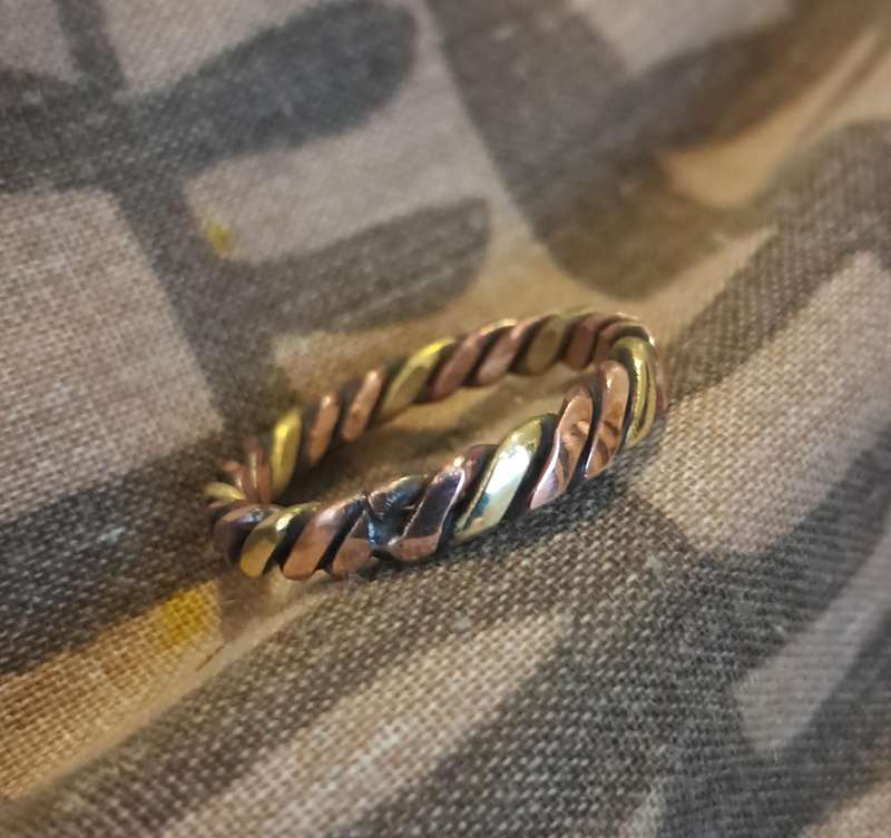 Hand Made Copper and Brass Ring