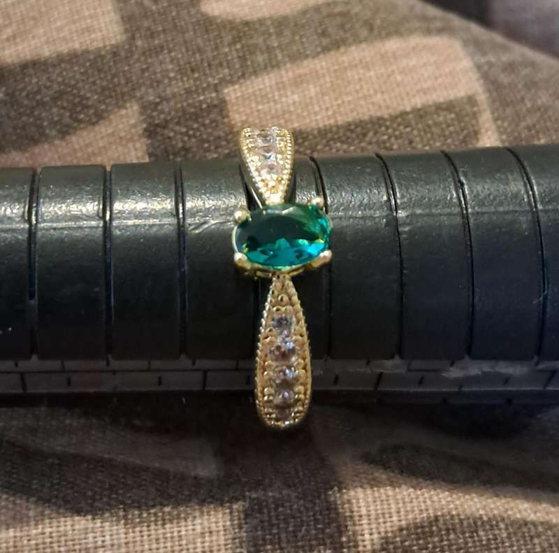 Silver Ring Synthetic Zirconia Size 7
