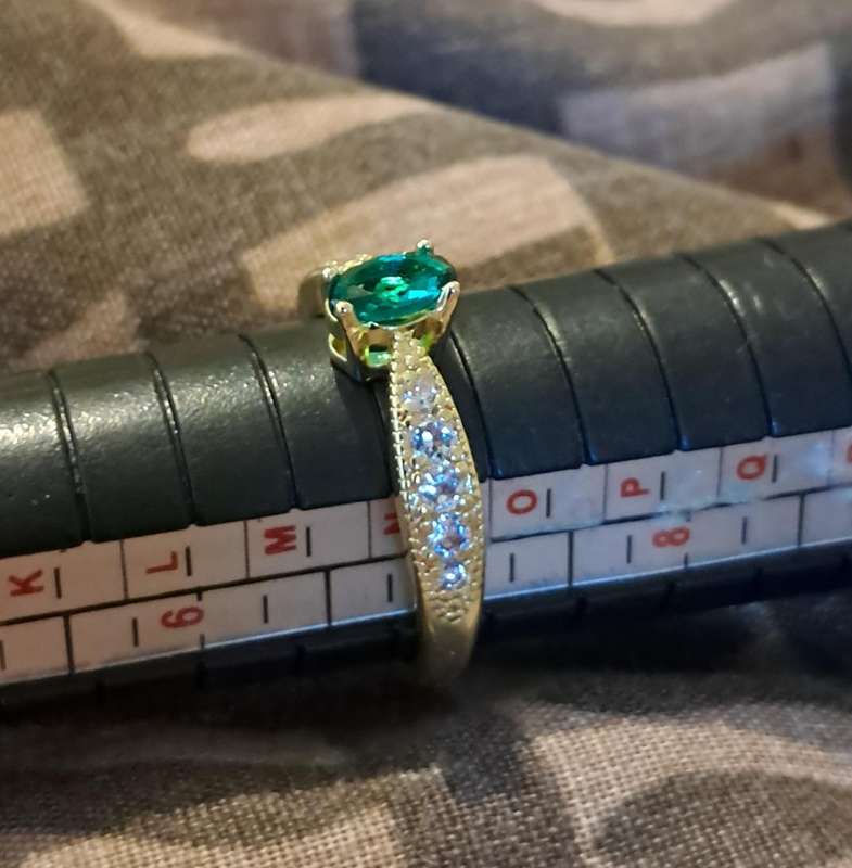 Silver Ring Synthetic Zirconia Size 7