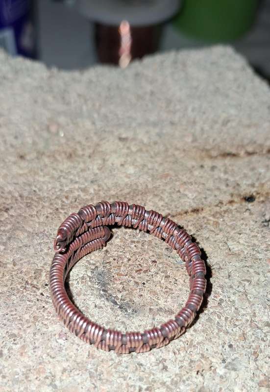 Hand Woven Copper Adjustable Ring