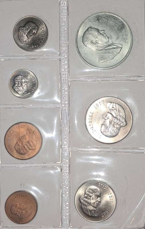1967 Uncirculated Coin Set Silver 1 Rand