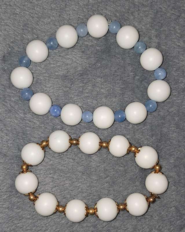 Handmade 12mm Stone Beads Stretch Bracelet Set