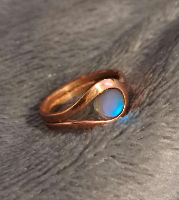 Handmade Synthetic Moonstone Ring Size 7