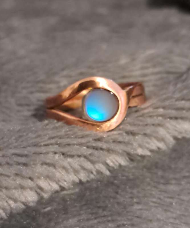 Handmade Synthetic Moonstone Ring Size 7