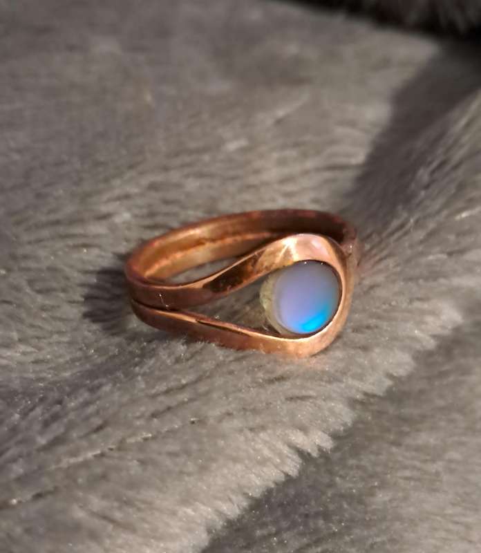 Handmade Synthetic Moonstone Ring Size 7