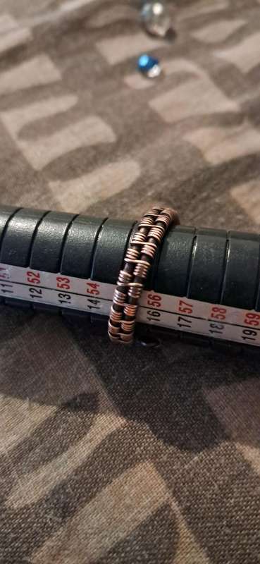 Hand Woven Copper Adjustable Ring