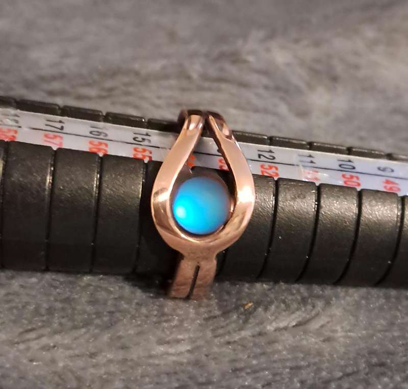 Handmade Synthetic Moonstone Ring Size 7