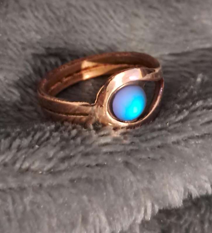 Handmade Synthetic Moonstone Ring Size 7