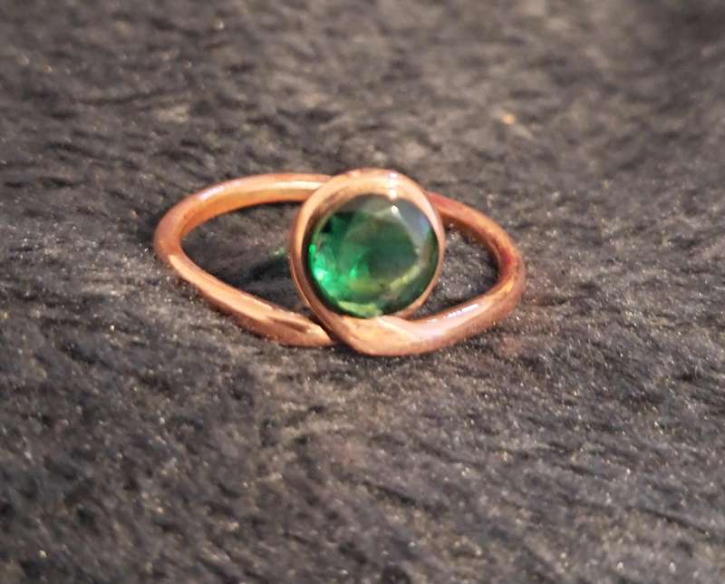 Handmade Copper Ring Size 9