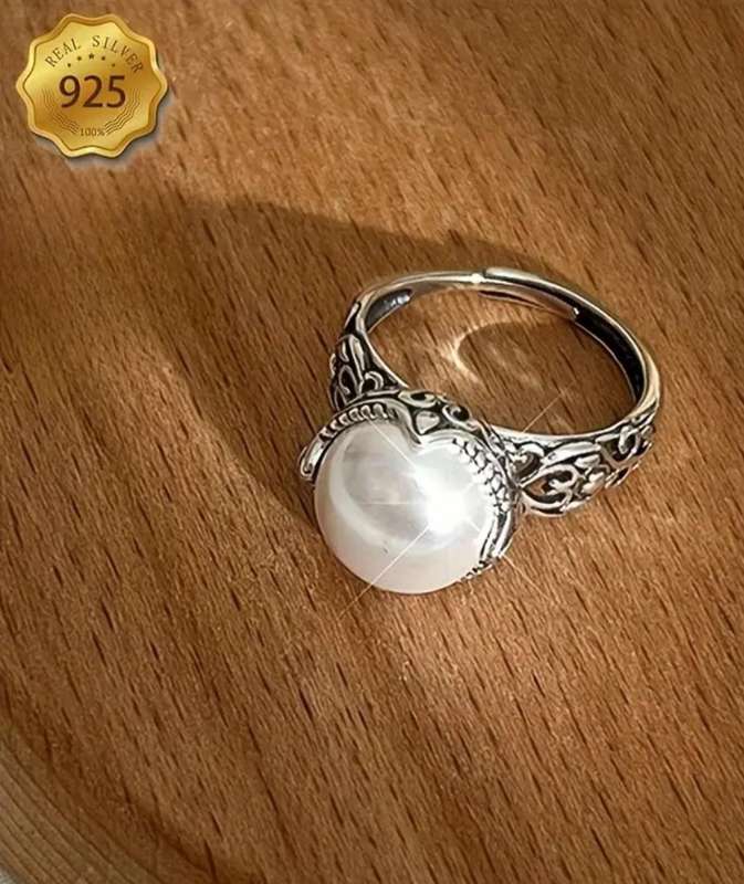 Freshwater Pearl Sterling Silver Adjustable Ring