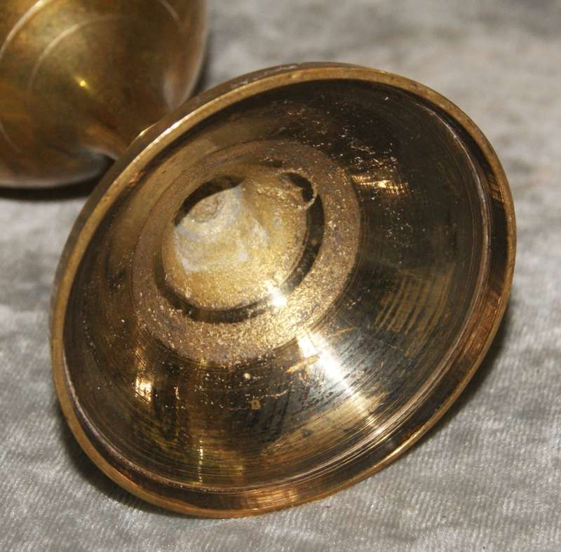 Brass hand etched fluted vase (medium)