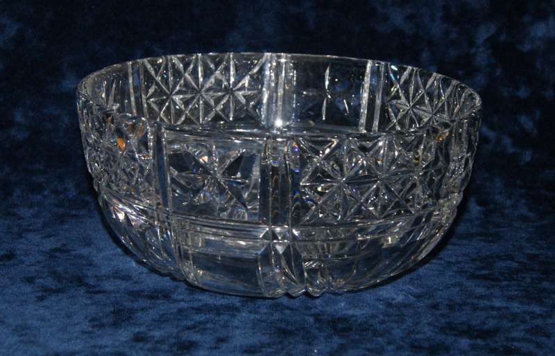 Vintage hand cut crystal serving bowl