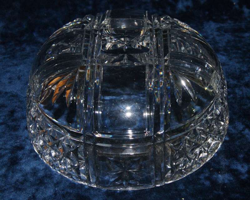 Vintage hand cut crystal serving bowl