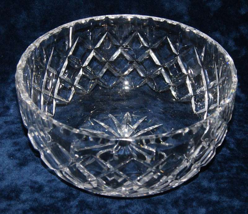 Vintage cut crystal dessert serving bowl