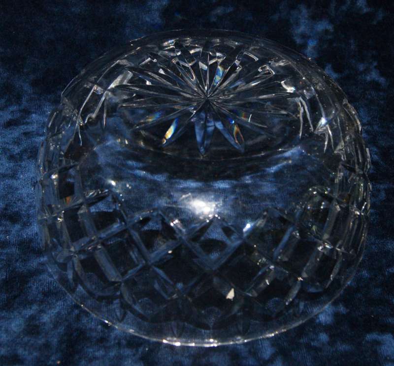 Vintage cut crystal dessert serving bowl