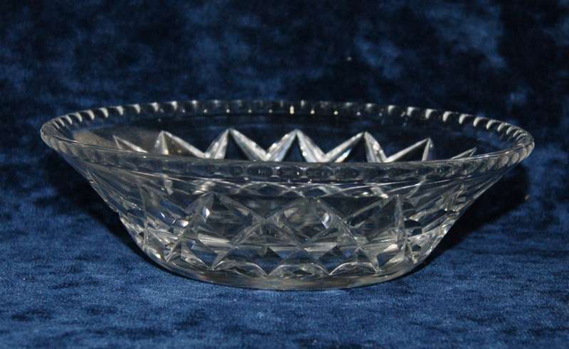 Vintage hand cut crystal flared top bowl/ dish