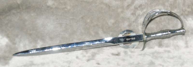 Vintage chrome plated sword letter opener "Table Mountain Cableway" @@ CCRRAAZZYY R1 START