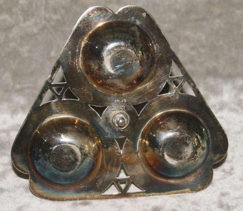 Vintage EMESS EPNS cruet set with stand
