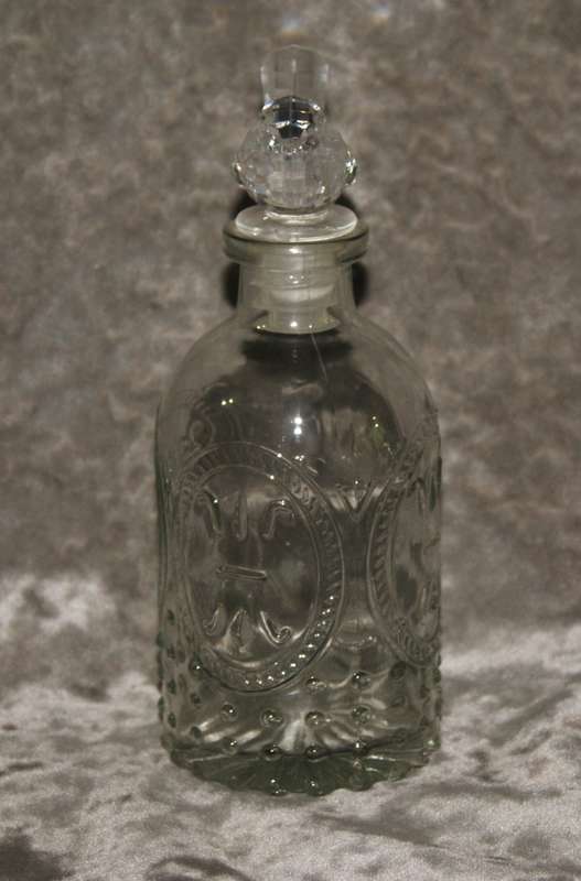 Moulded glass olive oil bottle