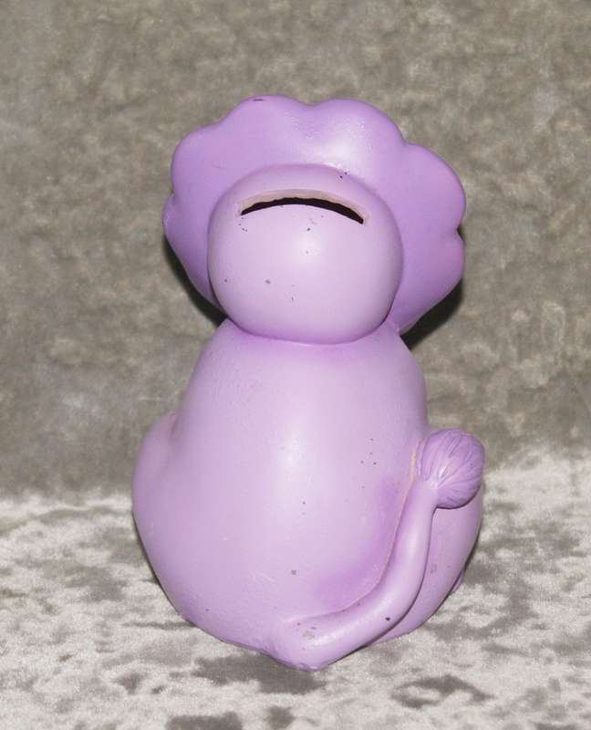 Purple lion money box
