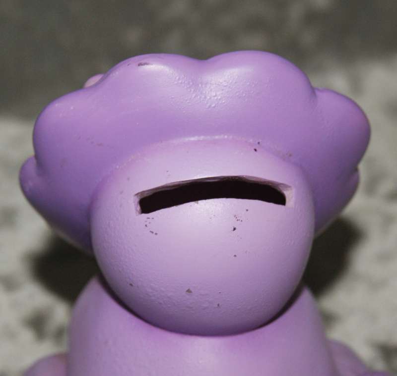 Purple lion money box