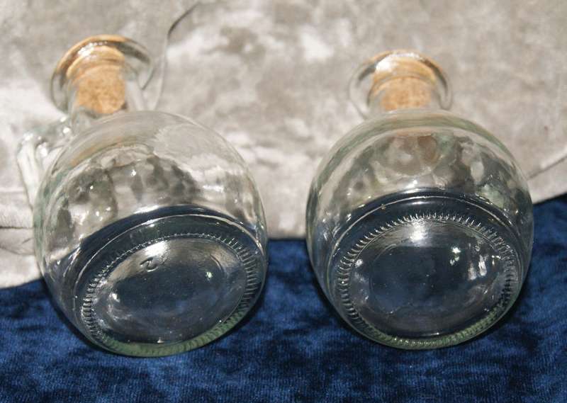 Pair of olive oil and balsamic vinegar bottles