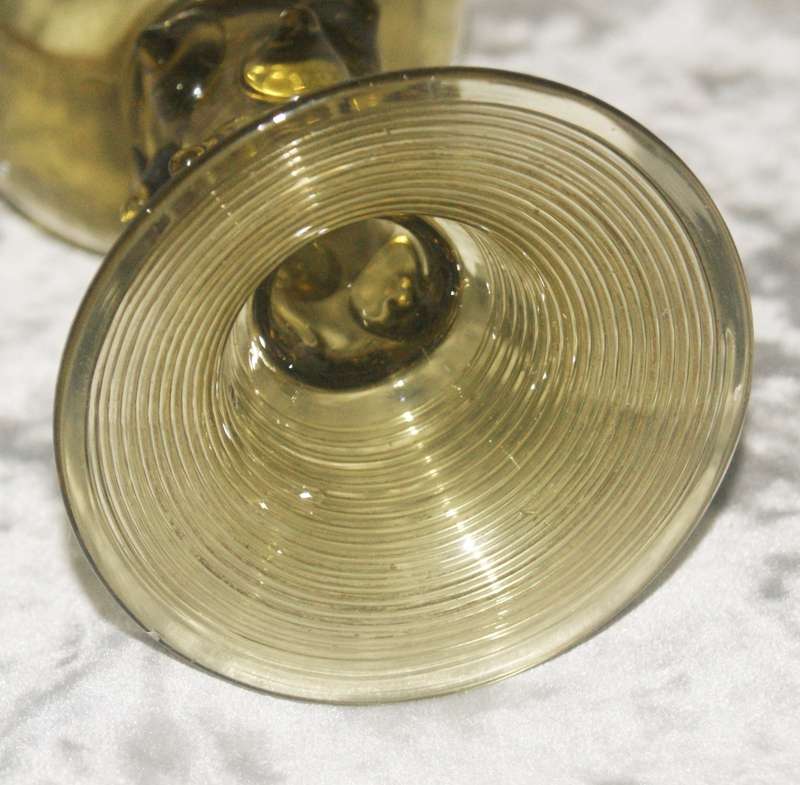 Mid 19th century Bohemian glass German wine cup/ roemer
